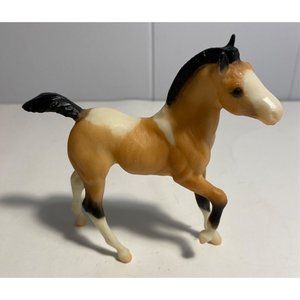 Vintage Breyer Molding Co Horse Andalusion Foal Brown White Black 5” Silver Logo